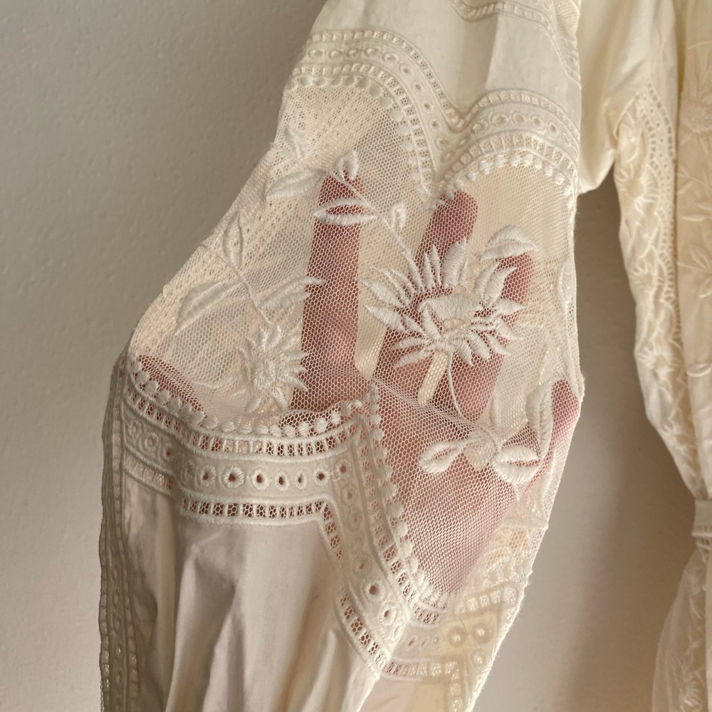 Worn once TORY BURCH Embroidered Poplin Dress $1,898 XS - Picture 5 of 16